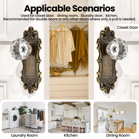 CEYMIO bronze baroque door pulls add timeless elegance to pantry and hallway doors