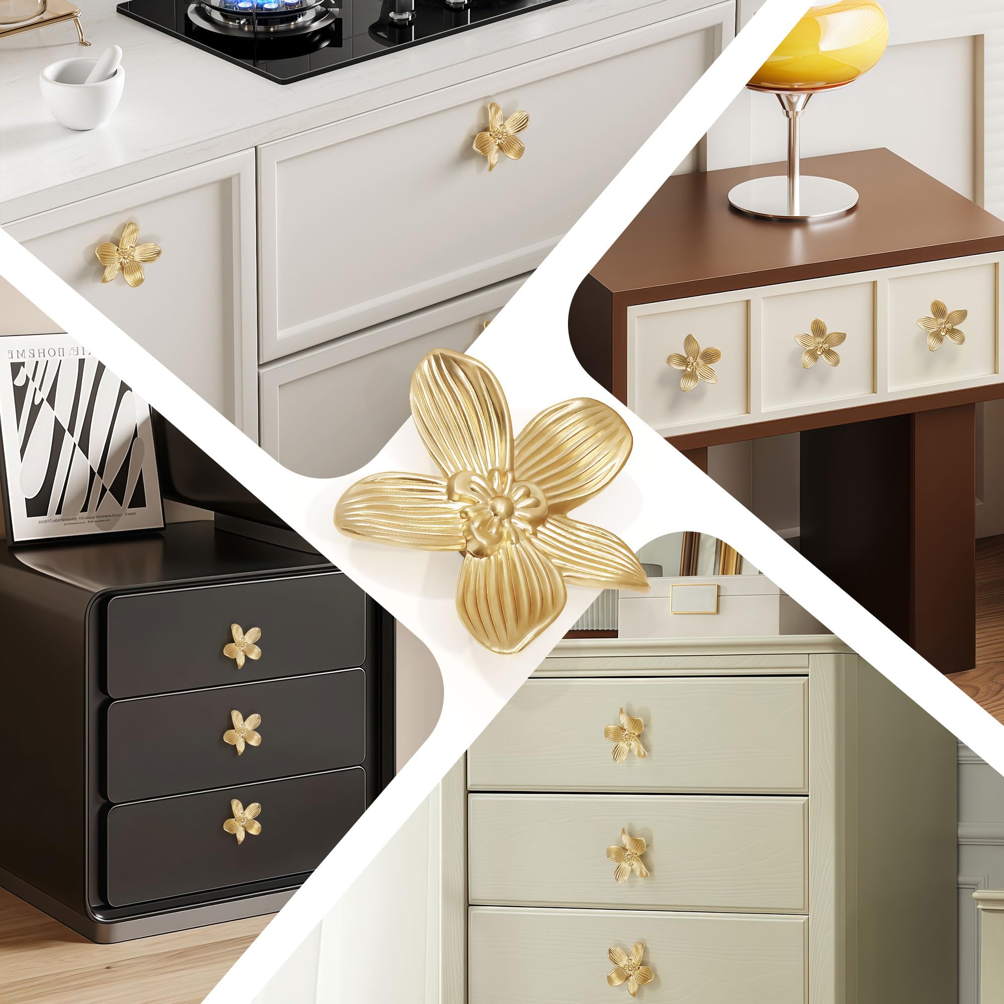 CEYMIO flower knob detail highlighting the corrosion-resistant finish