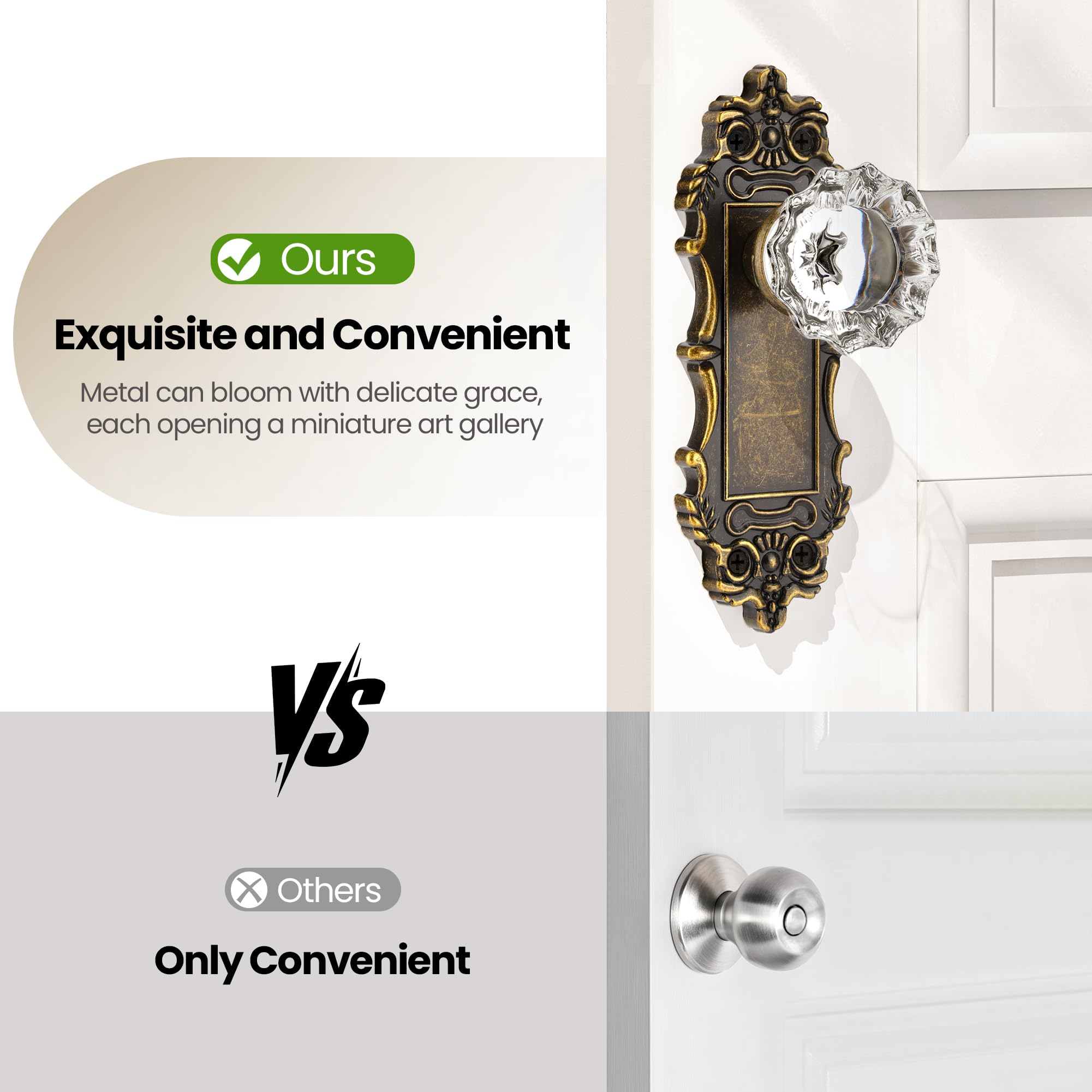CEYMIO crystal glass knob close-up highlighting clear sparkle and vintage charm