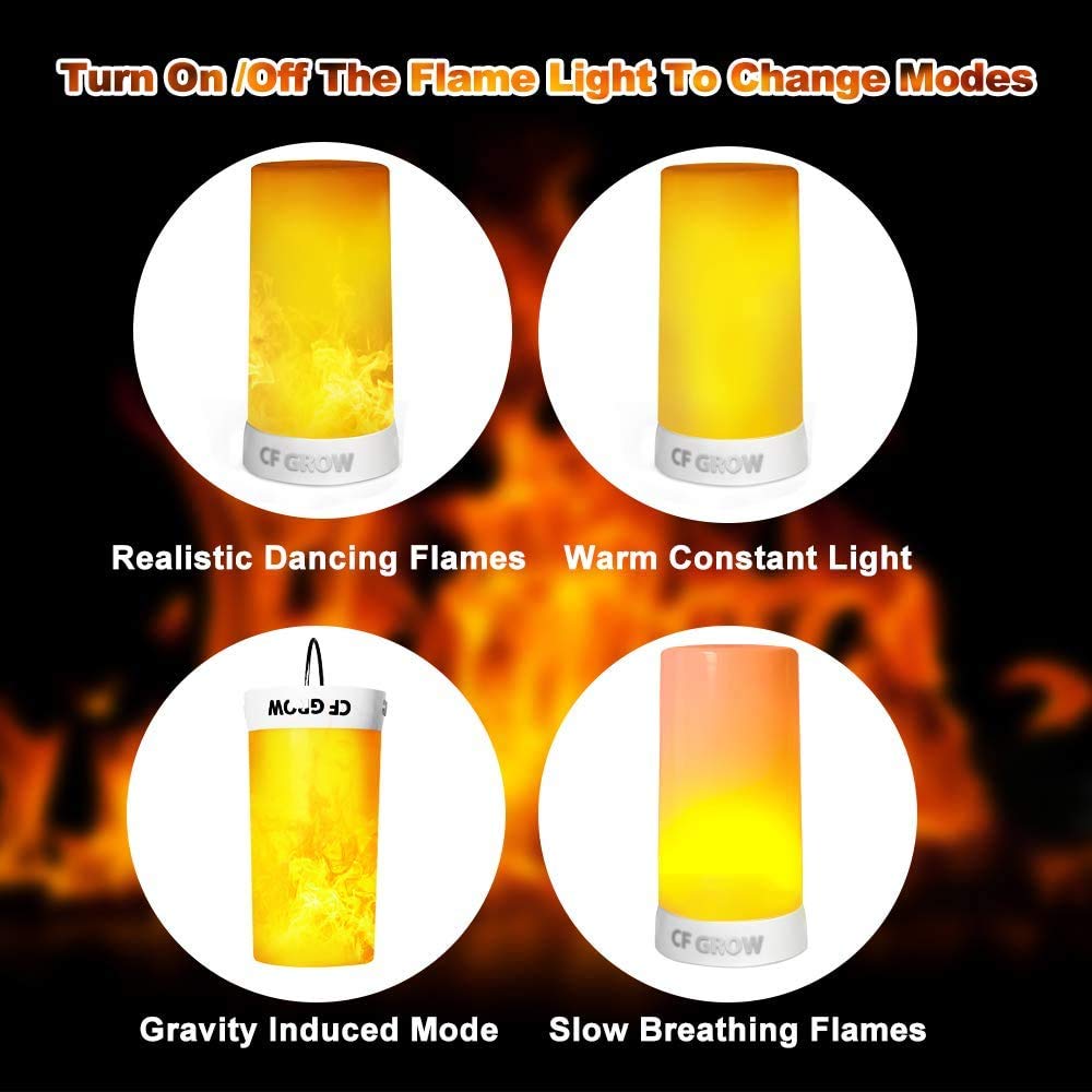 CFGROW two-pack flameless candles for safe, long-lasting room decor.