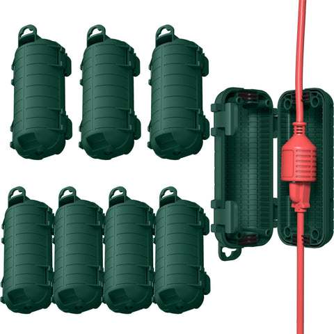 CFMASTER outdoor extension cord cover in green protects connections from rain and dust.