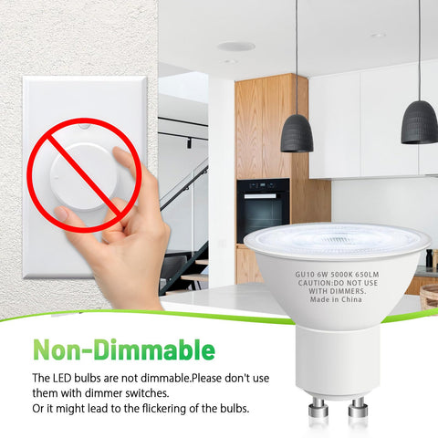 CFMASTER GU10 bulb saves energy, cutting electricity use versus halogen.