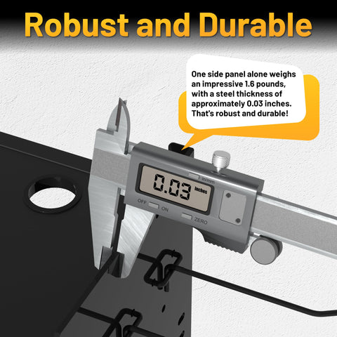 CFMASTER heavy-duty rack supports up to 130 lb per shelf for durable organization
