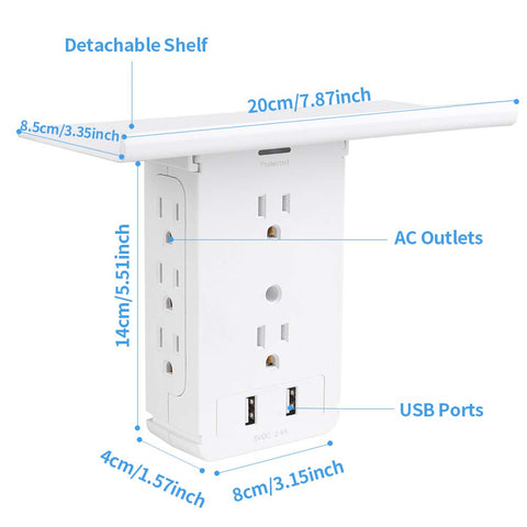 CFMASTER surge protector features LED ground light for clear grounding indication.