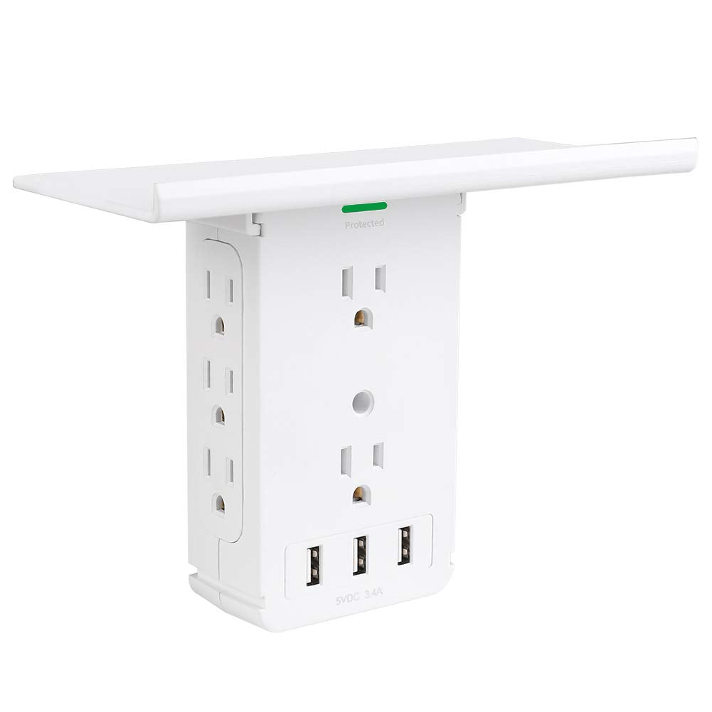 CFMASTER Power Charger Shelf with eight outlets for versatile charging in any room.