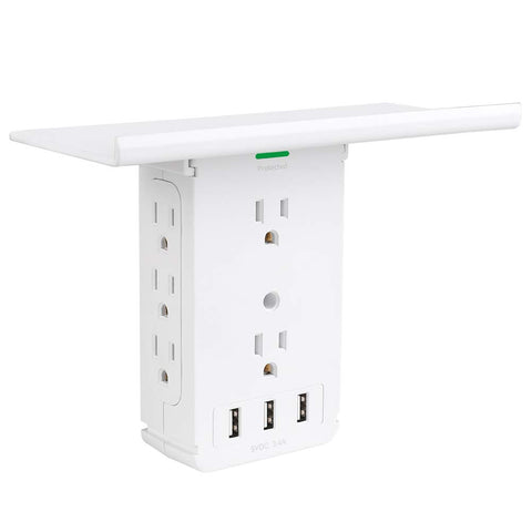 CFMASTER Power Charger Shelf with eight outlets for versatile charging in any room.