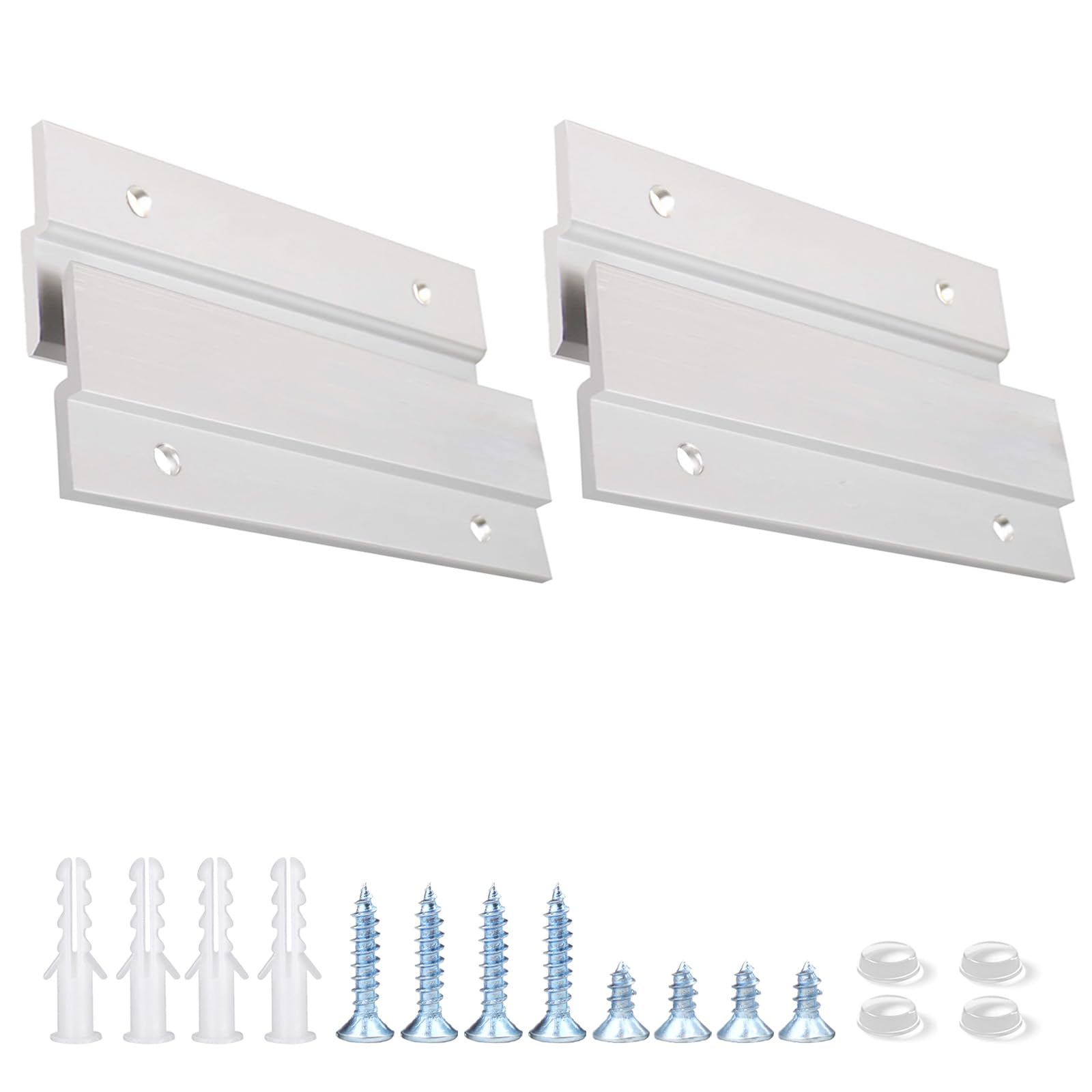 CFOFT French cleat 4-inch hanger close-up, aluminum build for secure wall mounting.