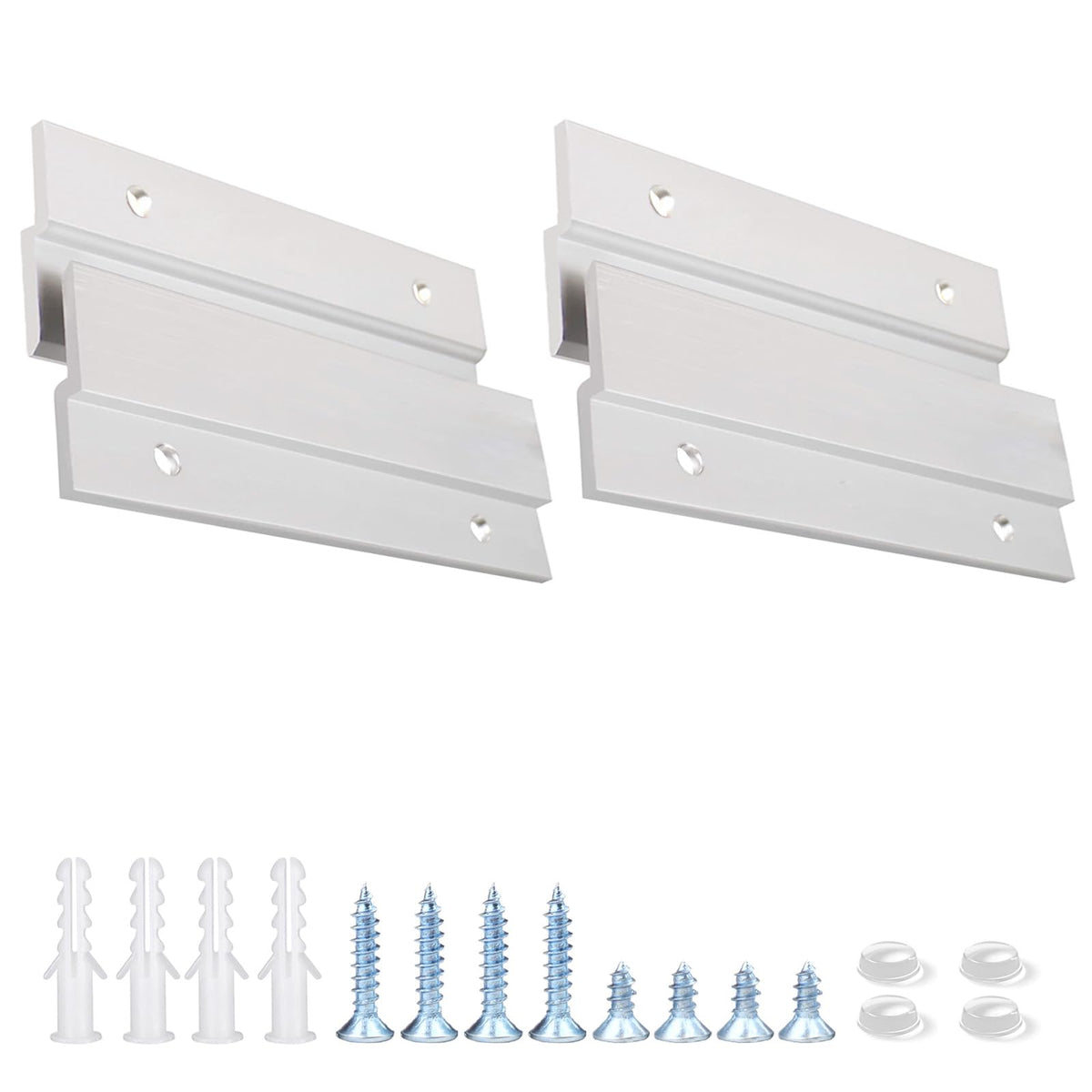 CFOFT French cleat 4-inch hanger close-up, aluminum build for secure wall mounting.