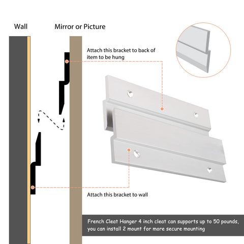 CFOFT multi-purpose hanging solution for mirrors, photos, and shelves.