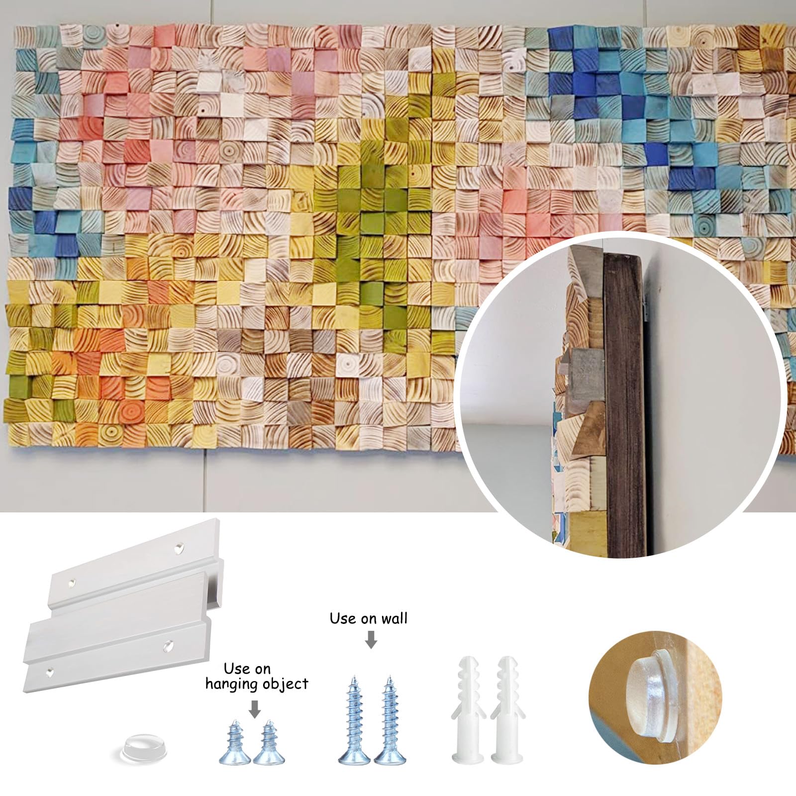 CFOFT reusable cleat system allows flexible wall art reconfiguration.