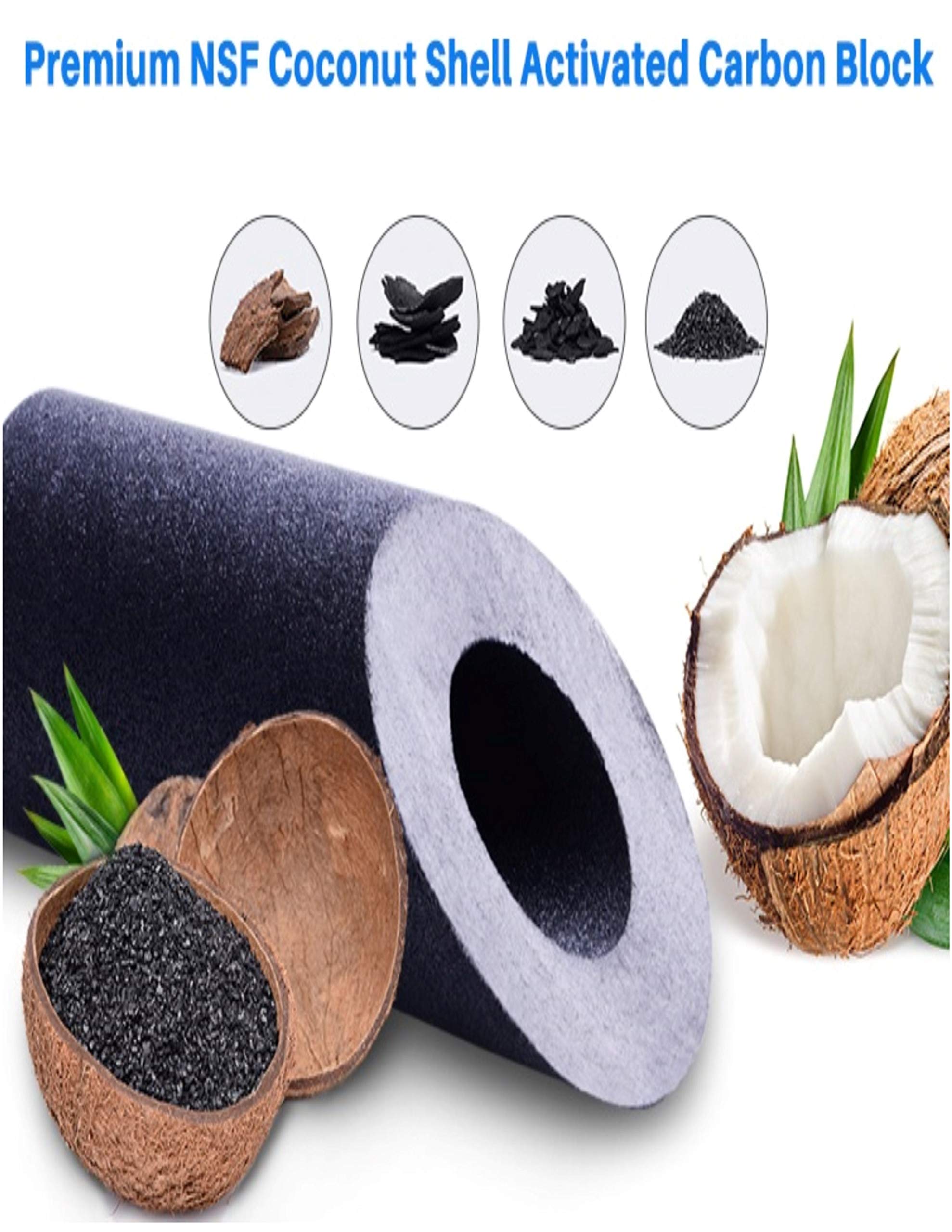 CFS carbon block filter designed for GE GXWH04F compatibility enhances filtration.
