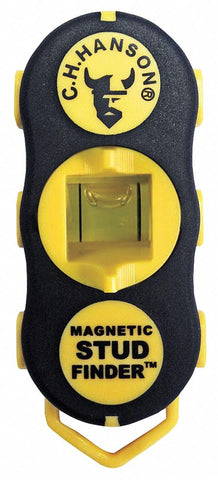 CH Hanson 03040 magnetic stud finder locating nail heads behind drywall for precise mounting