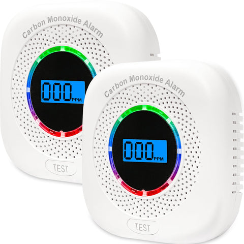 Chagasort carbon monoxide detector front view showing compact home protection.