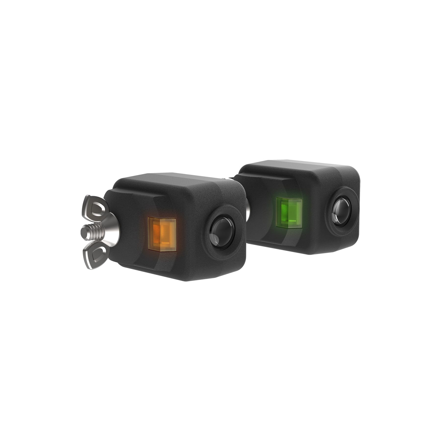 CHAMBERLAIN 820CB safety sensor front view showing compact, low-profile fit