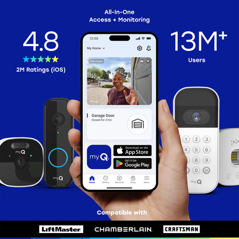 CHAMBERLAIN myQ Video Keypad easy installation with Bluetooth pairing