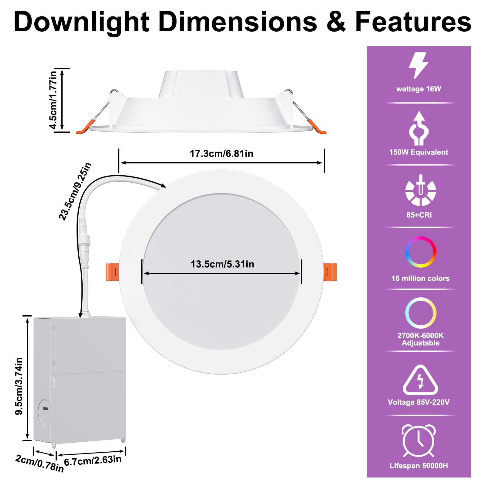 ChangM dimmable brightness range image showcasing smooth light adjustment.