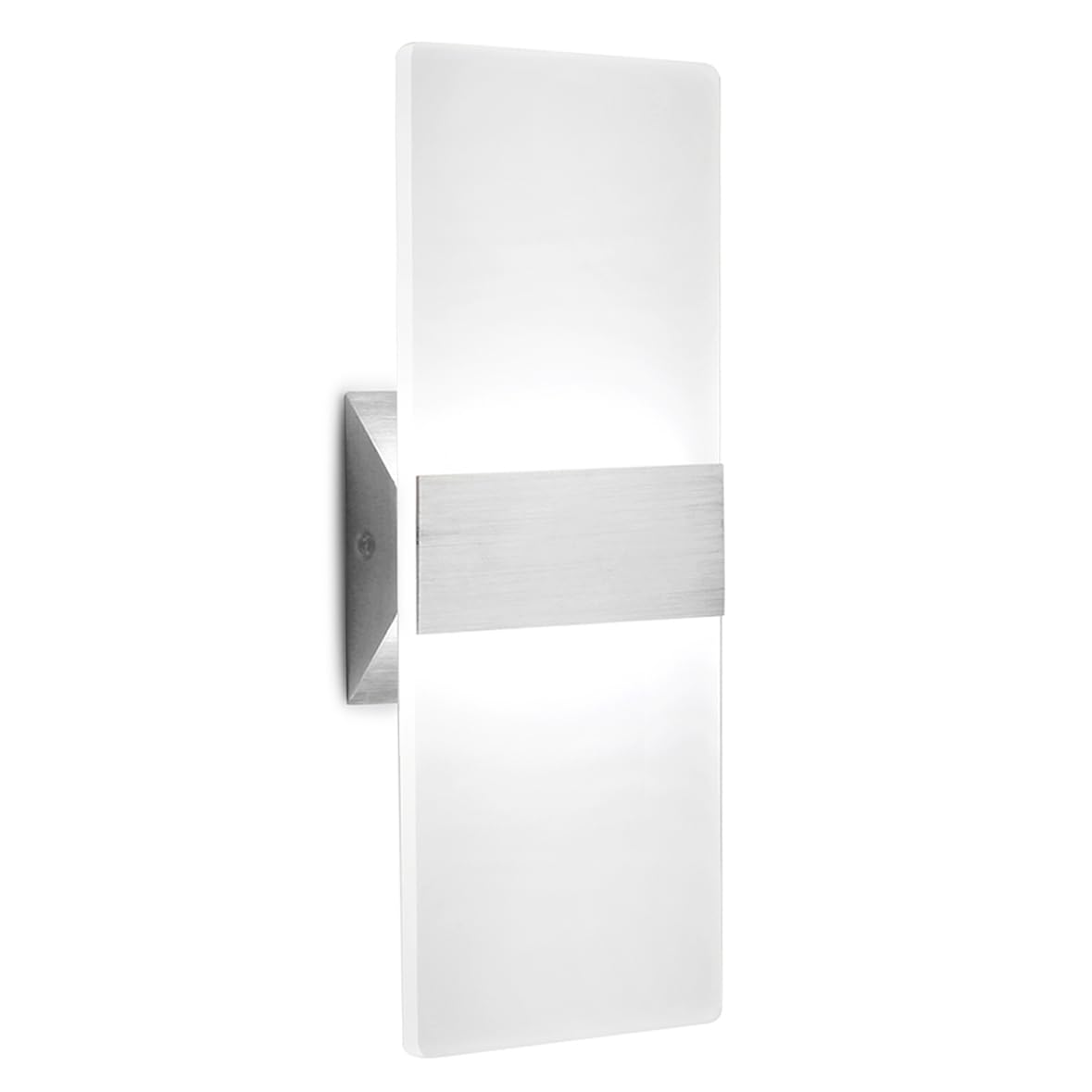 ChangM Modern LED wall sconce front view with crisp cool white light for bedrooms and hallways.