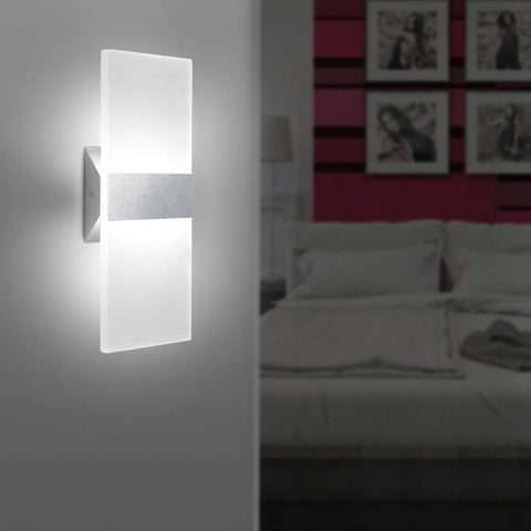 ChangM LED wall sconce side view highlighting aluminum finish and frosted diffuser for a modern look.