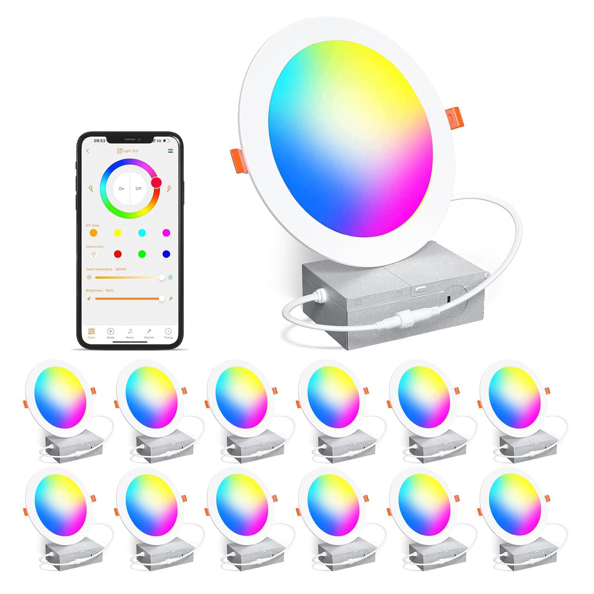 ChangM smart recessed light RGB-CCT for customizable ambience