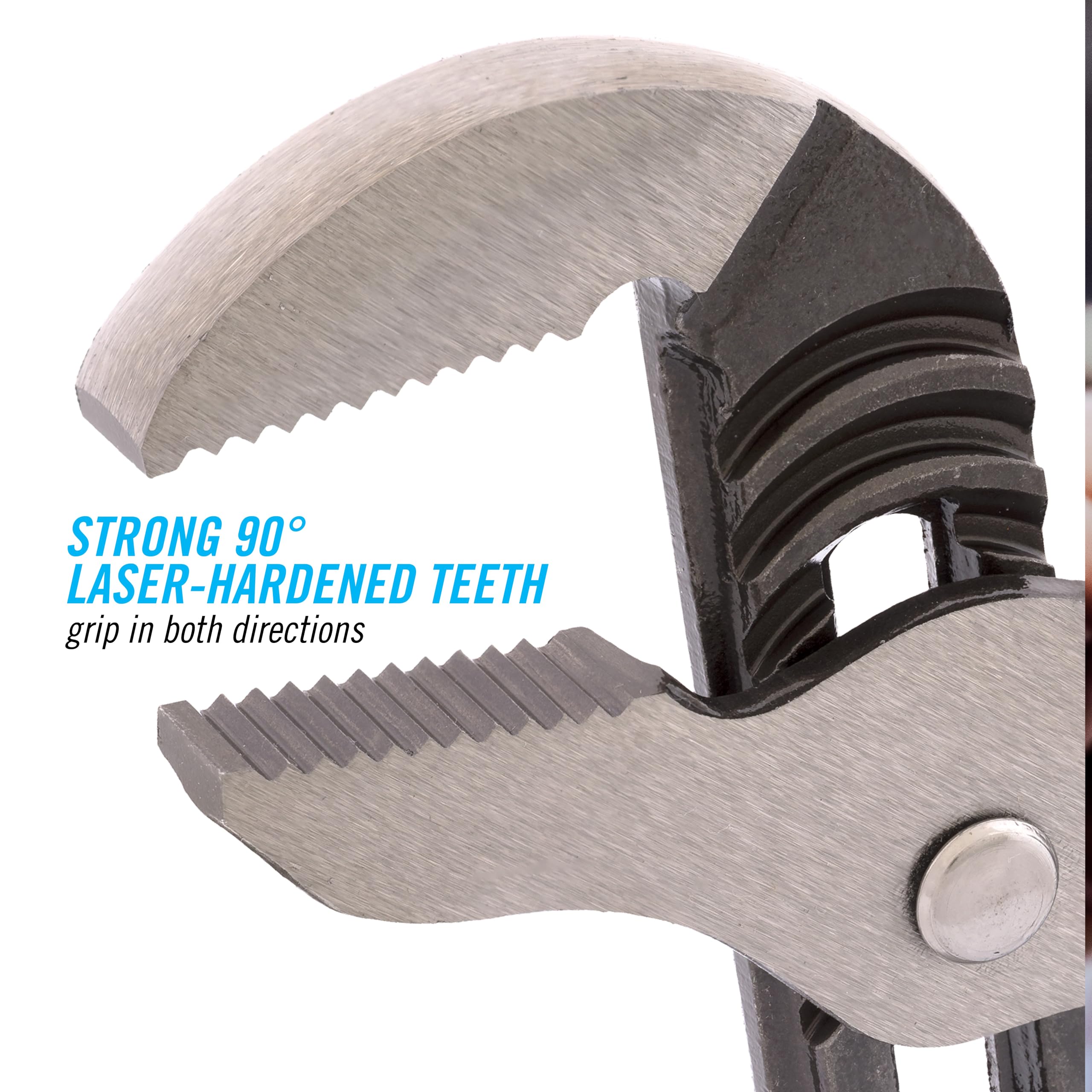 Channellock 12 inch pliers extend reach for stubborn nuts and heavy-duty pulling tasks