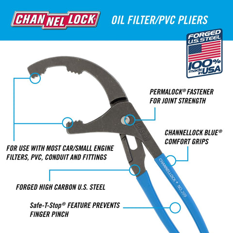 Channellock 209 adjustable grip demonstrates four-position versatility