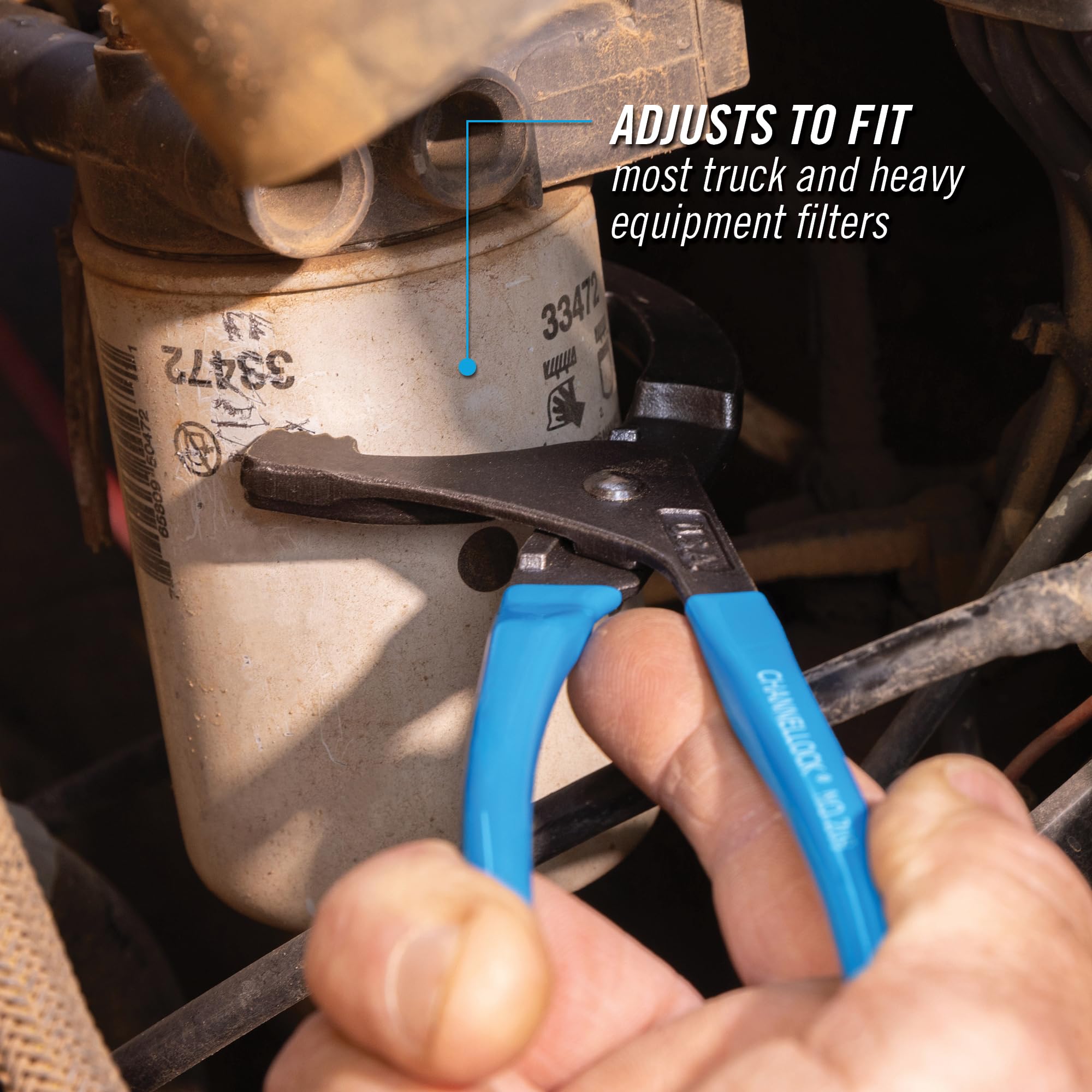 Channellock 209 blue handle grip shown for comfortable handling