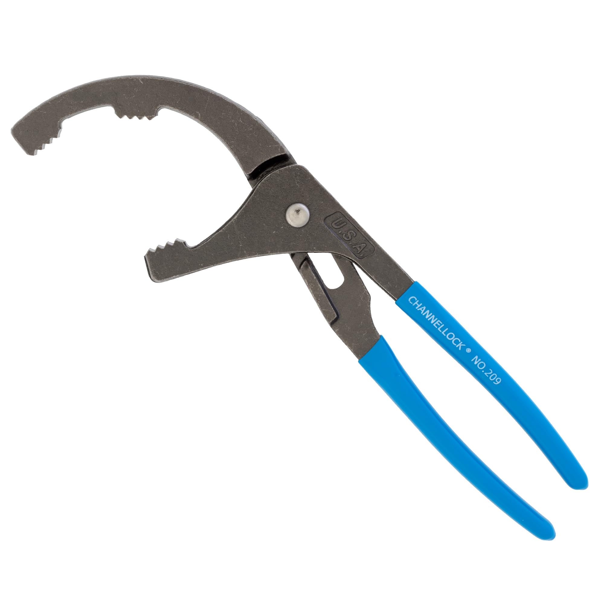 Channellock 209 oil filter plier with blue handle for efficient removal