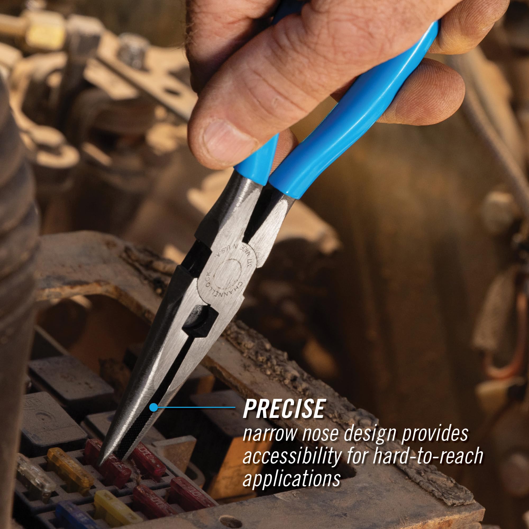Channellock 317 knife-and-anvil edge ensures clean cuts and longer edge life.