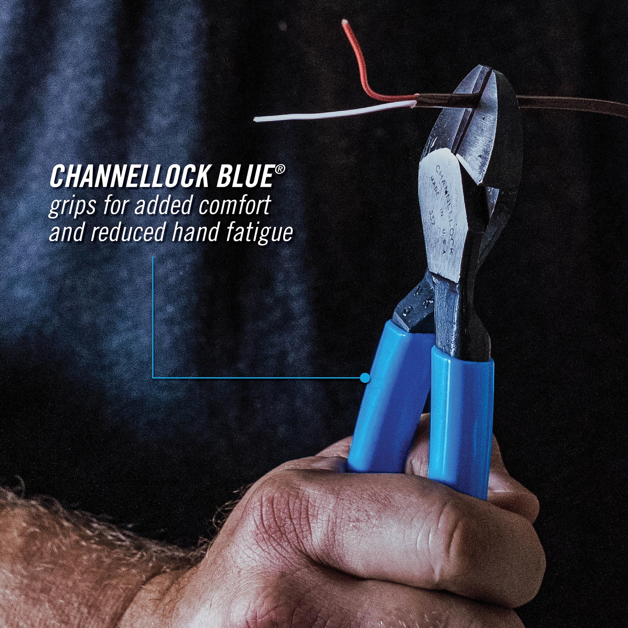 Ergonomic handle design on Channellock 337 supports comfortable extended use