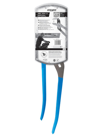 Channellock 480 BIGAZZ blue grips offer comfortable control