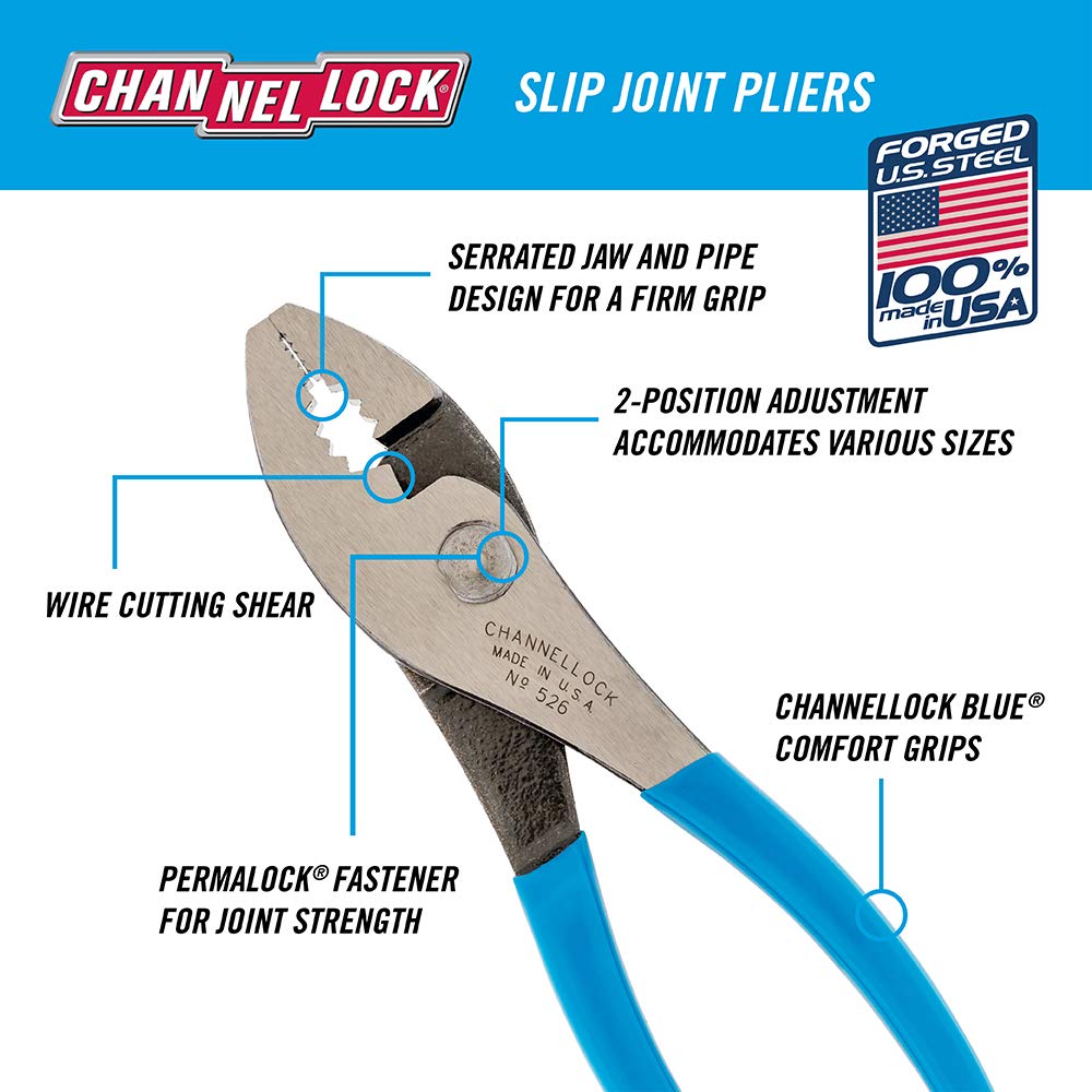 Channellock 526 integrated wire cutting shear for quick cuts
