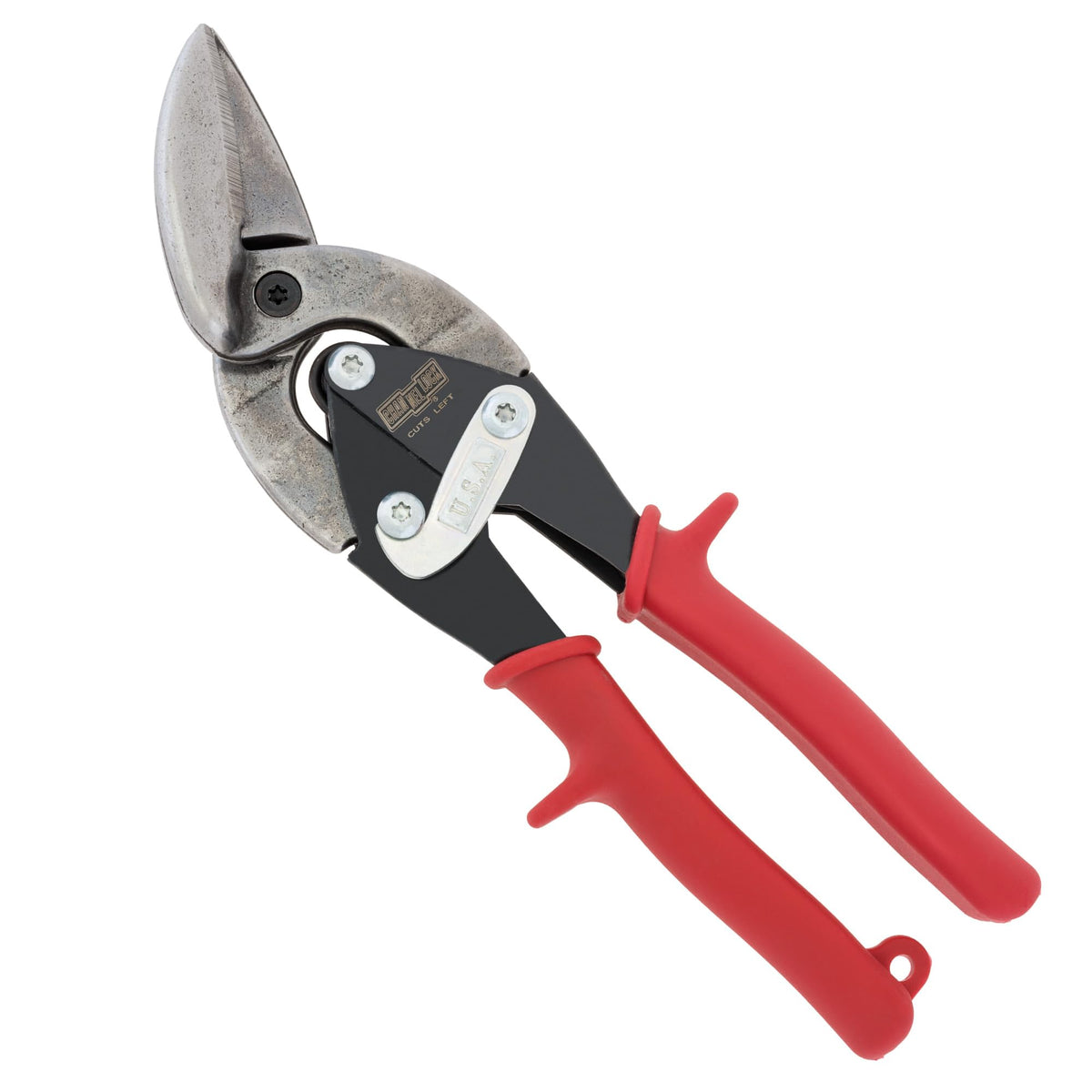 Channellock 610FL aviation snip offset left cut ready for precise metalwork