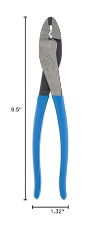 Channellock 909 9.5-inch crimping tool for versatile electrical work.