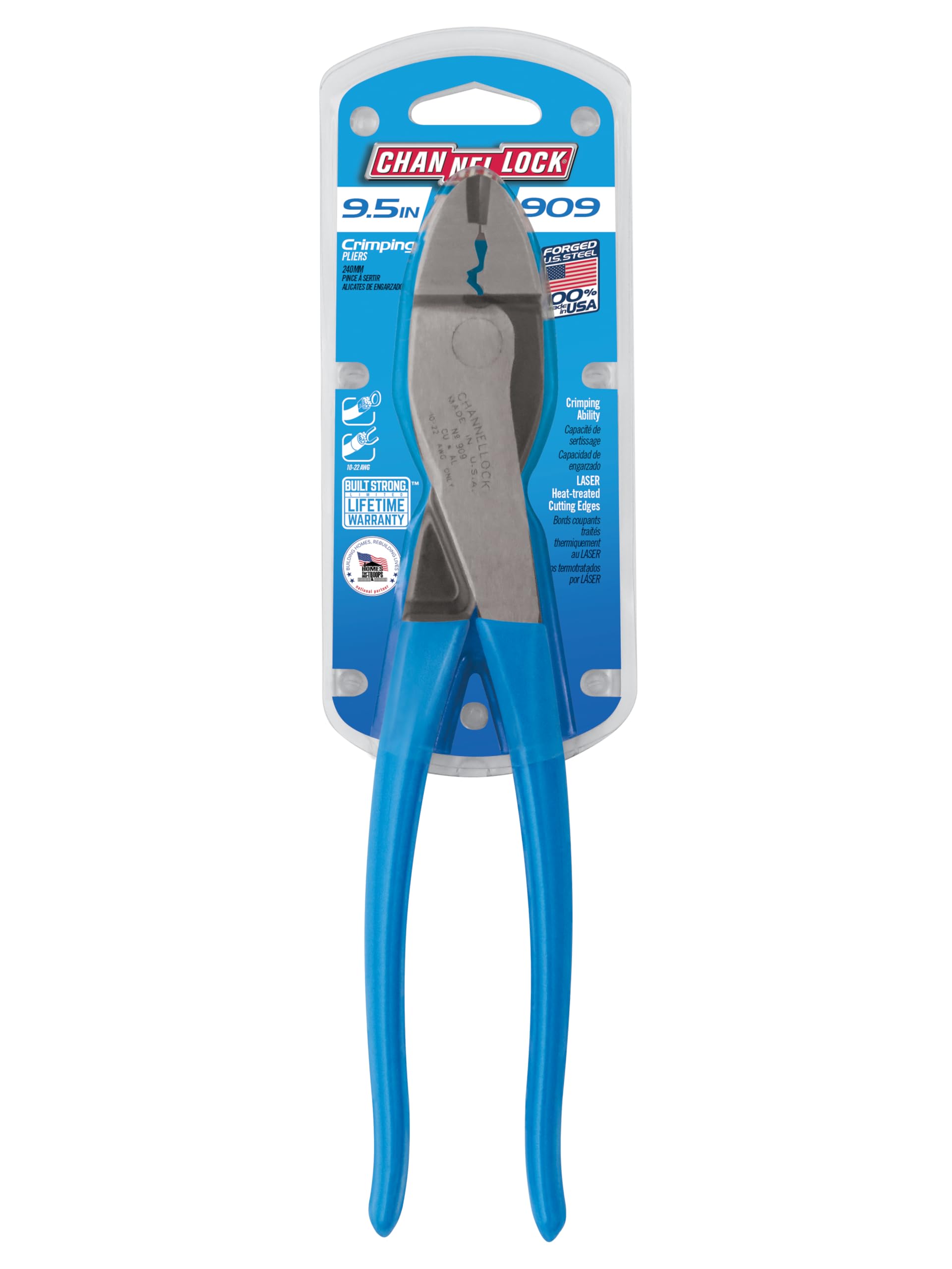 Channellock 909 high carbon steel build delivers lasting durability.