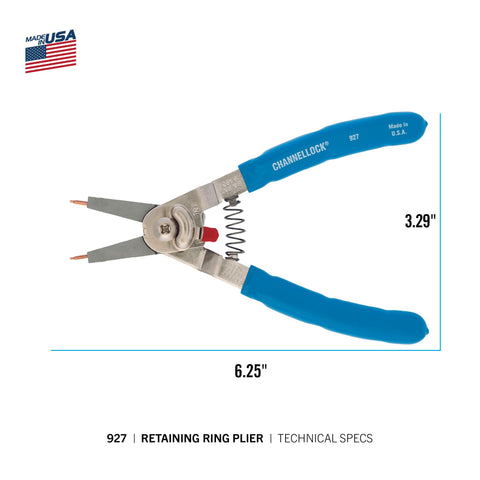 Channellock 927 shows red tab switch for fast mode change.
