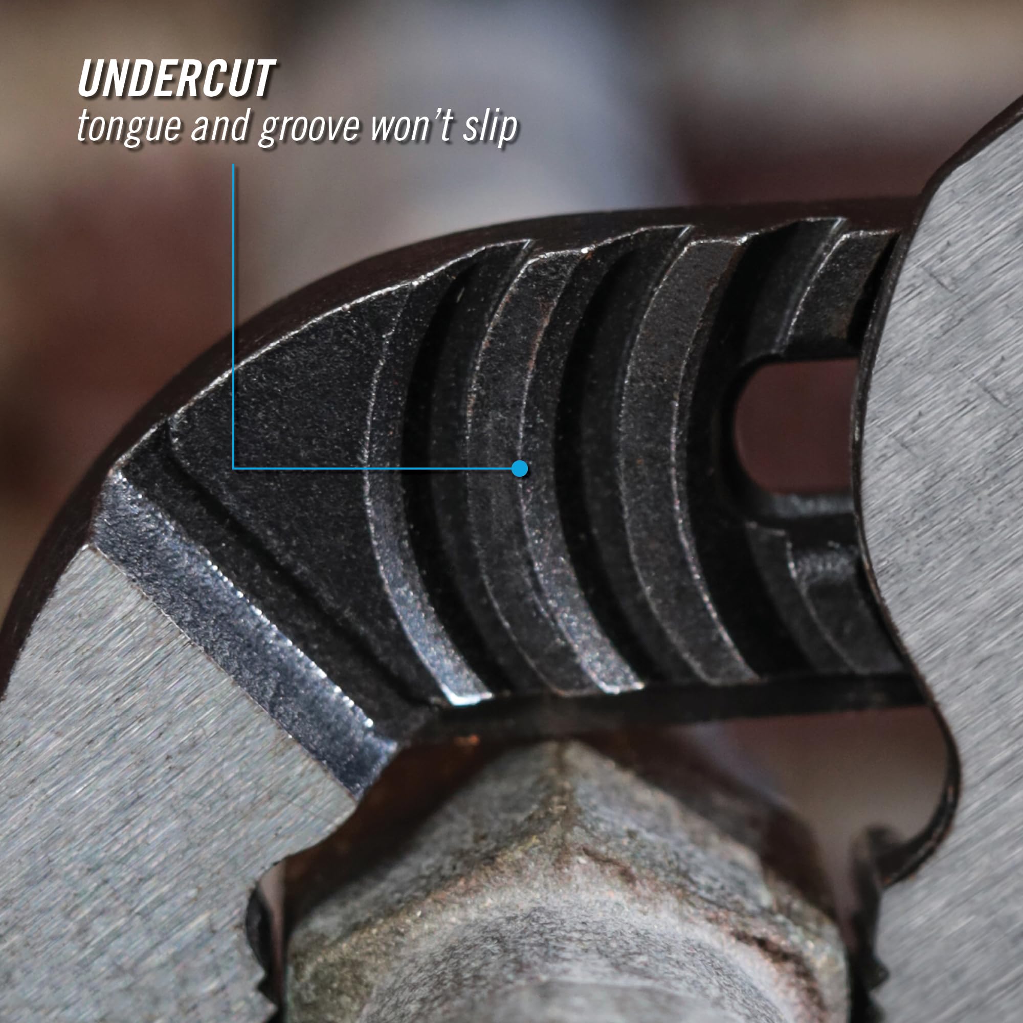 Channellock blue comfort grips offer ergonomic handling.