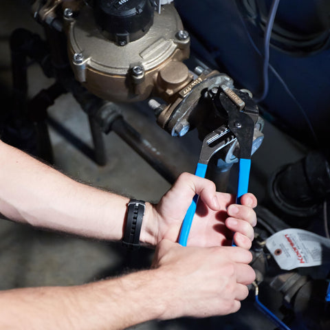 Channellock blue comfort grips reduce hand fatigue during extended use