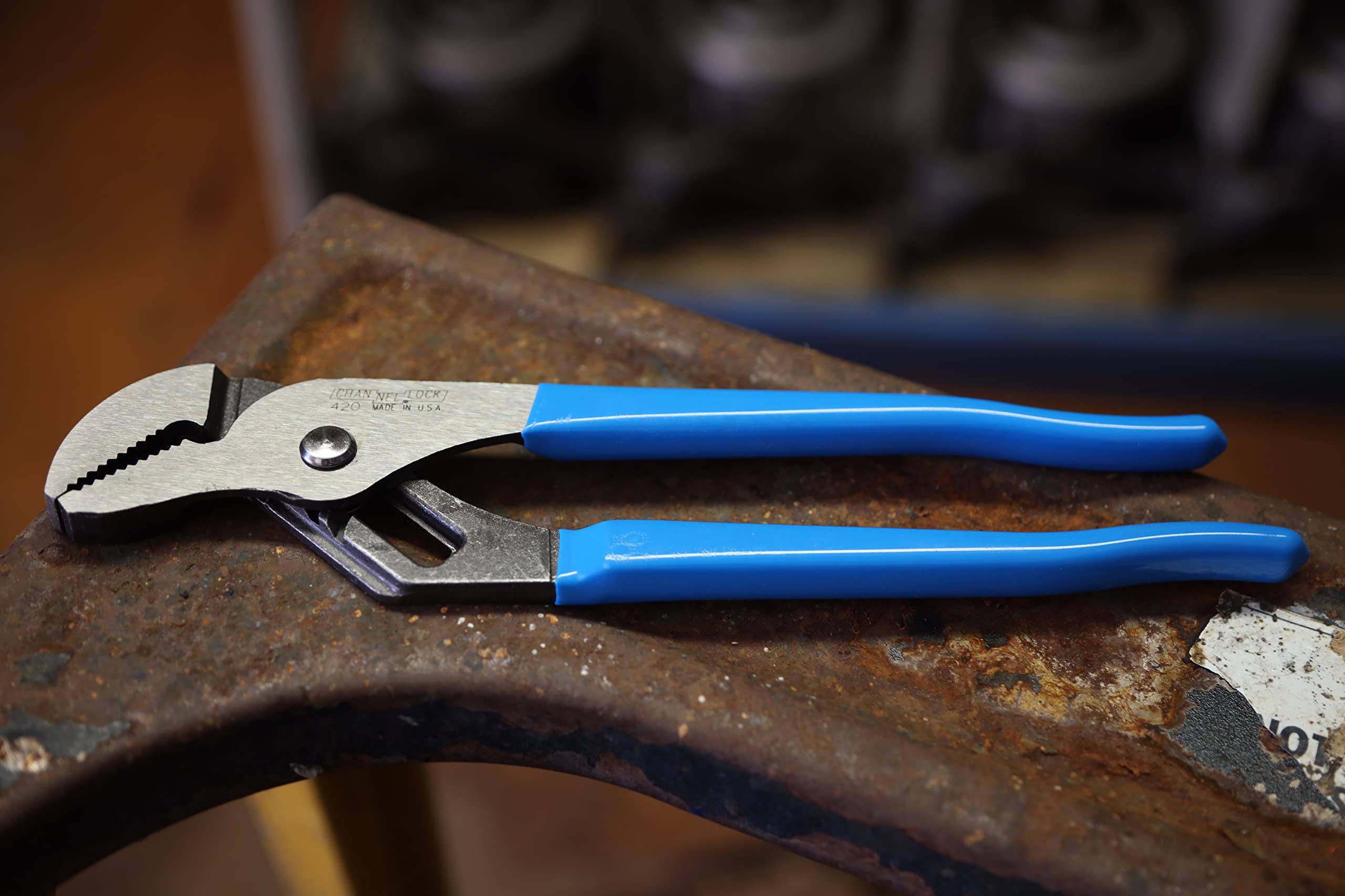 Channellock blue comfort grips reduce hand fatigue during use