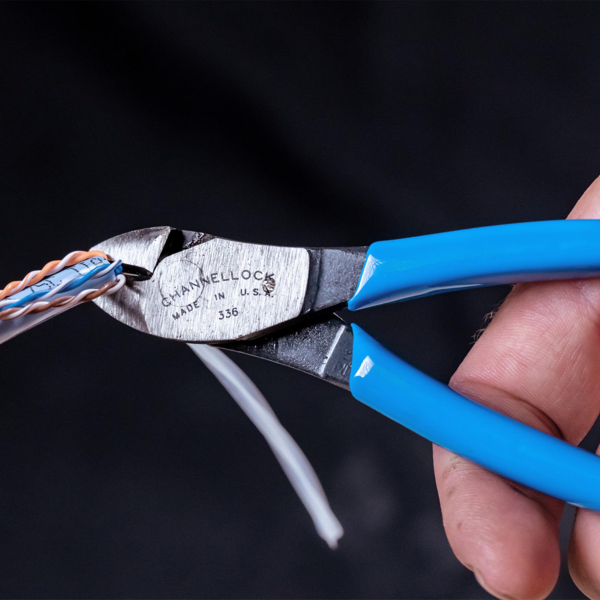 Channellock E336 high-carbon steel with rust-resistant coating for longevity.
