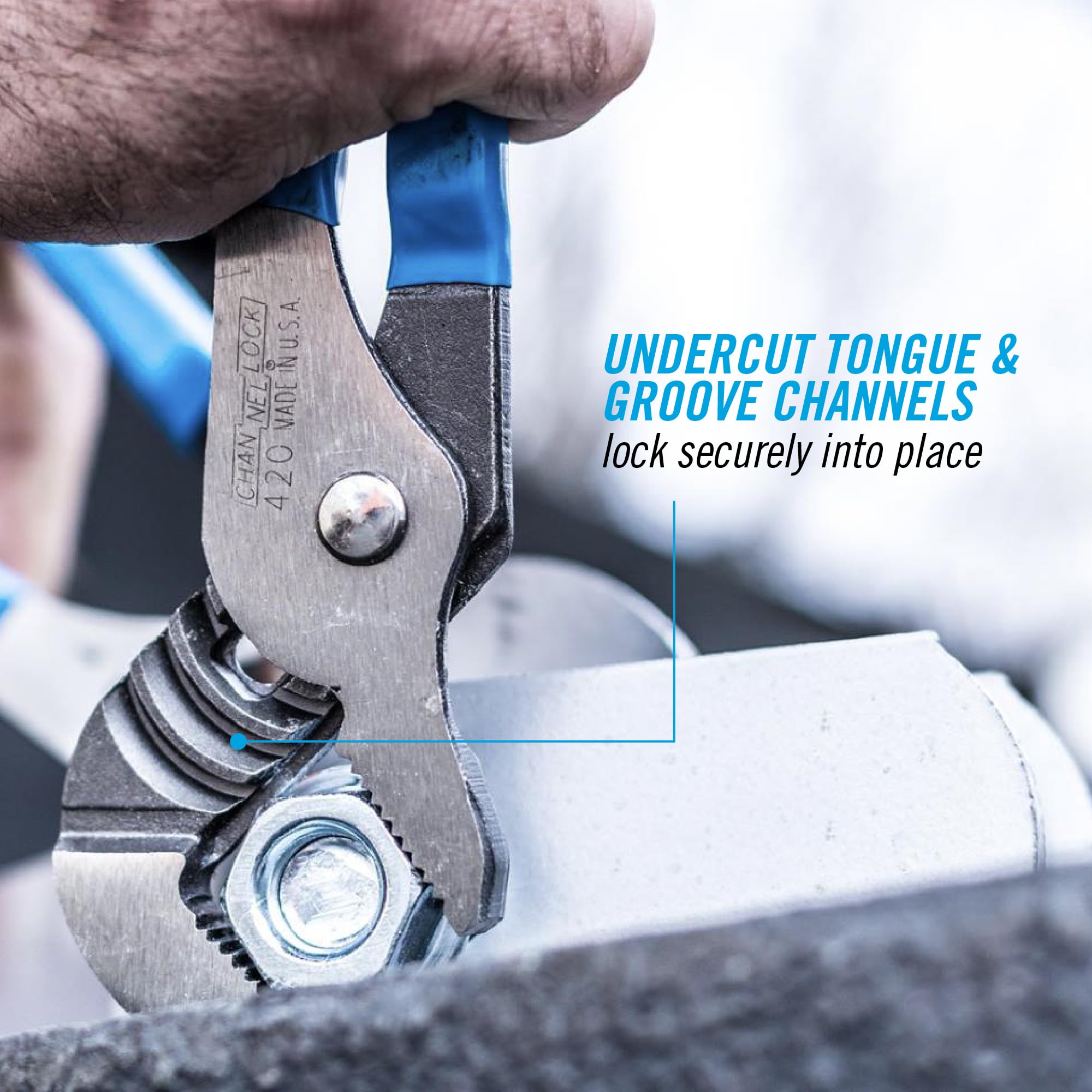 Channellock GS-1 permalock fastener eliminates nut and bolt failures
