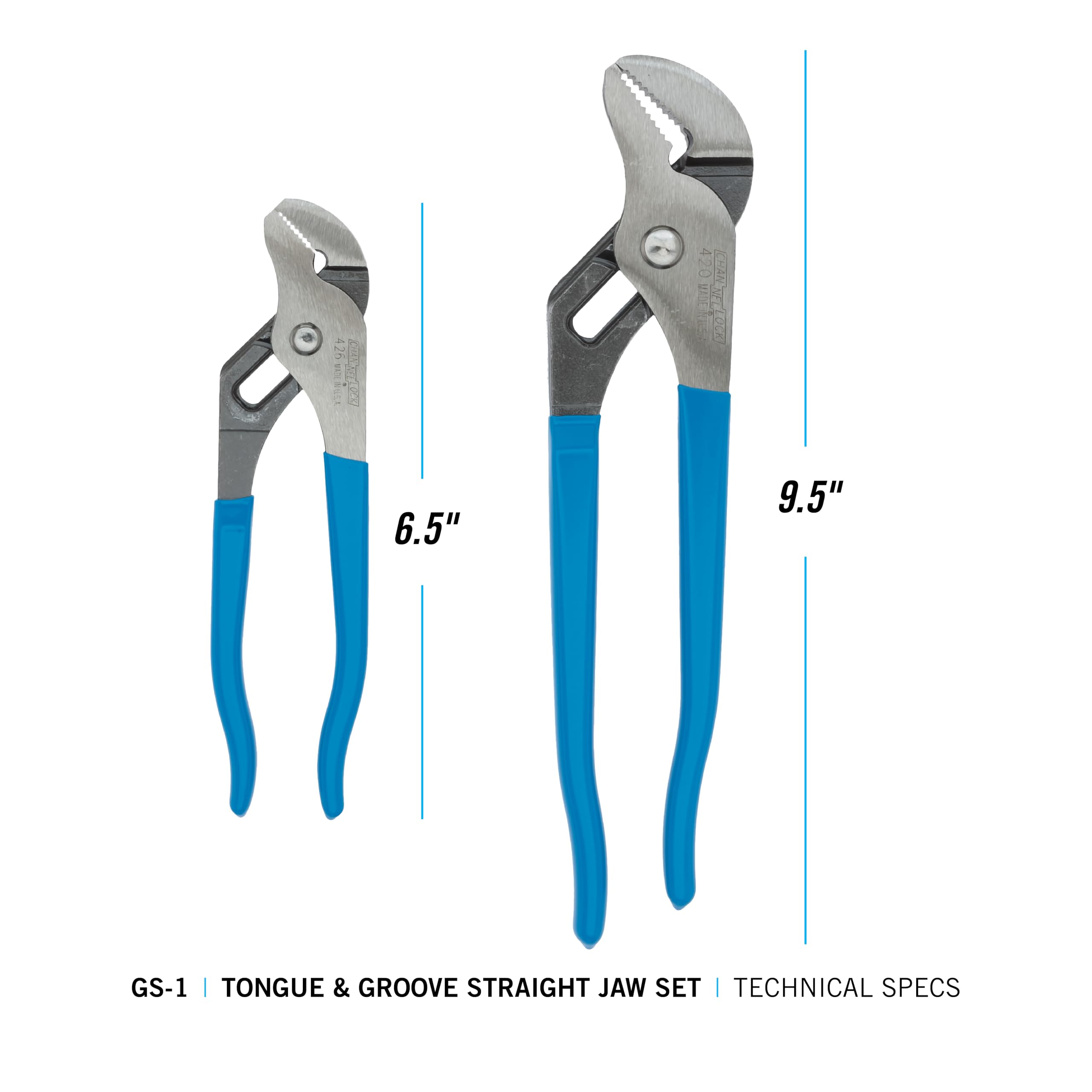 Channellock GS-1 undercut tongue and groove design prevents slipping