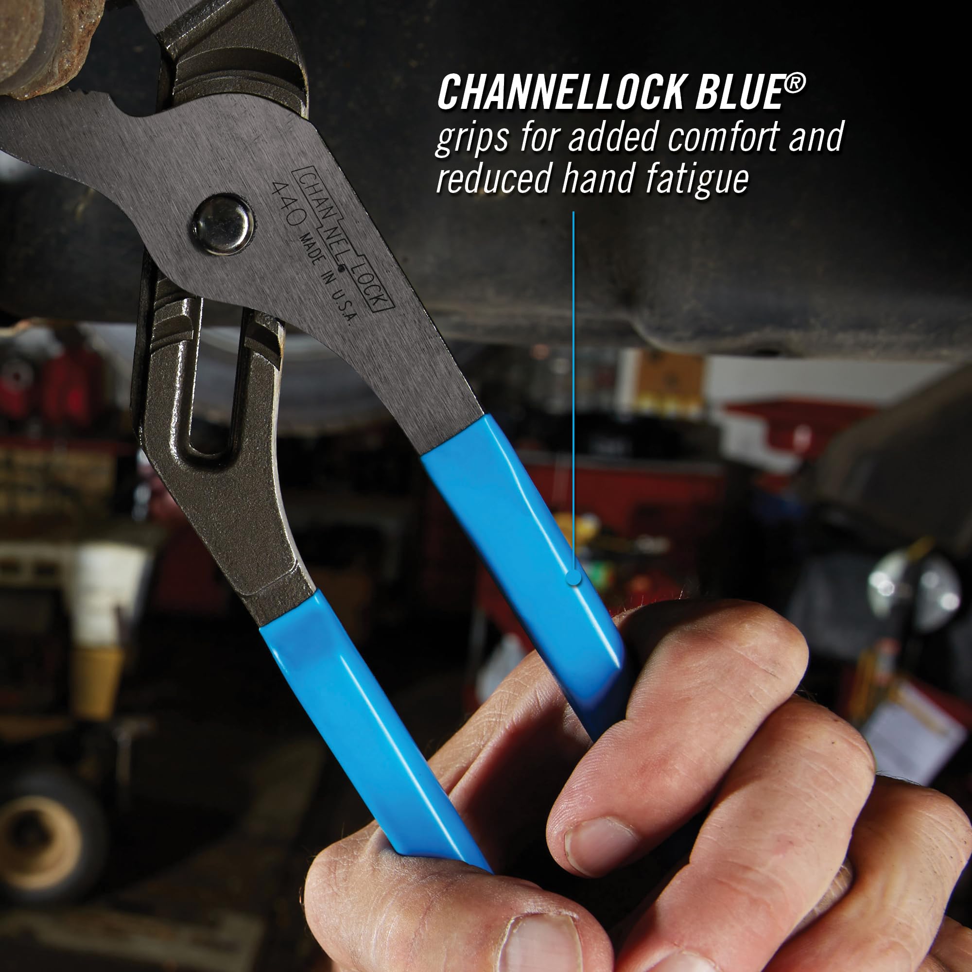 Channellock laser heat-treated teeth stay sharp under tough use.