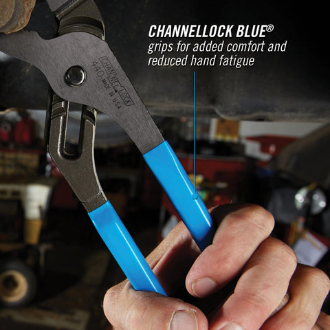 Channellock laser heat-treated teeth stay sharp under tough use.