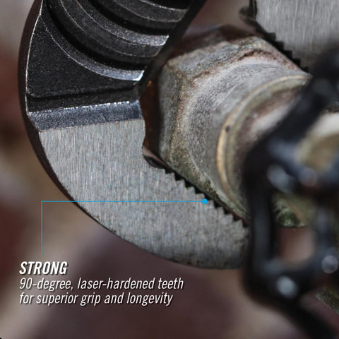 Channellock reinforcing edge reduces stress wear on heavy tasks.