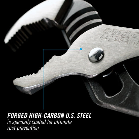 Channellock 442 undercut tongue-and-groove design for stronger bite.
