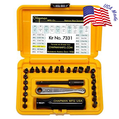 Chapman MFG 7331 mini ratchet handle for tight-space fastening.