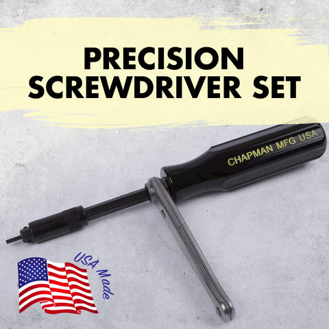 Chapman MFG 7331 SAE Allen bits for quick fastener changes.