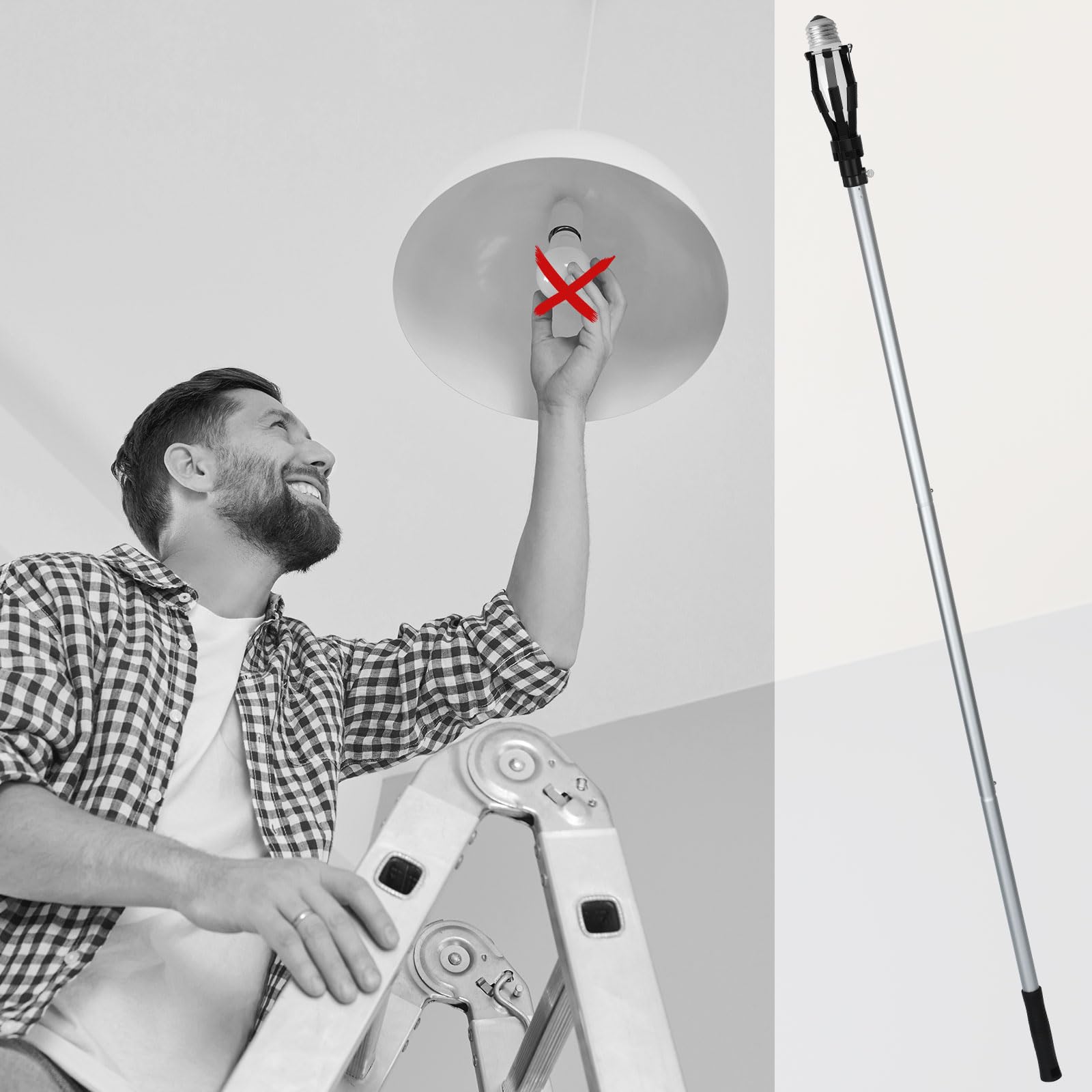 Chapou telescopic pole extends up to 12 feet for overhead tasks
