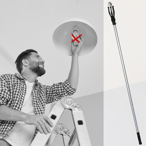 Chapou telescopic pole extends up to 12 feet for overhead tasks
