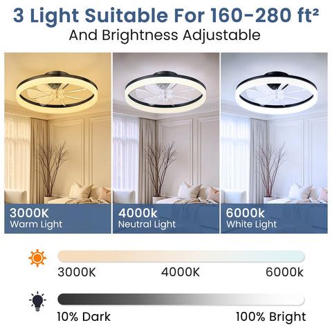 CHAREADA remote control enables quick brightness and speed adjustments.